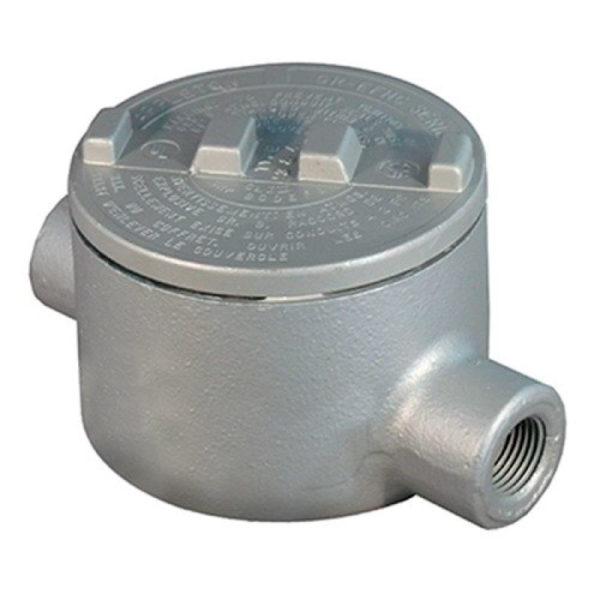 CAJA DE EMPALME APE, 2 SALIDAS TIPO C,  1" NPT, HIERRO MALEABLE