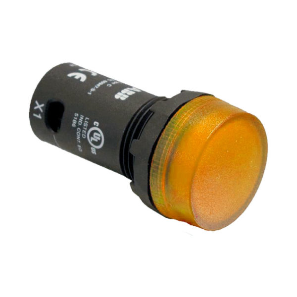 PILOTO AMARILLO 22MM LED 230VAC